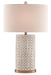 Bellemeade 1 Light Table Lamp in Ivory & Antique Brass with Honey Beige Shantung Shade
