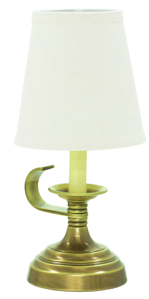 Coach 12 Inch Antique Silver Table Lamp with Off-White Linen Hardback