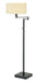 Franklin 60 Inch Oil Rubbed Bronze Swing Arm Floor Lamp with Off-White Linen Hardback