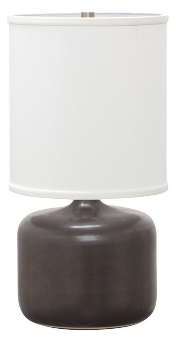 Scatchard 19.5 Inch Table Lamp in Black Matte with Linen Hardback