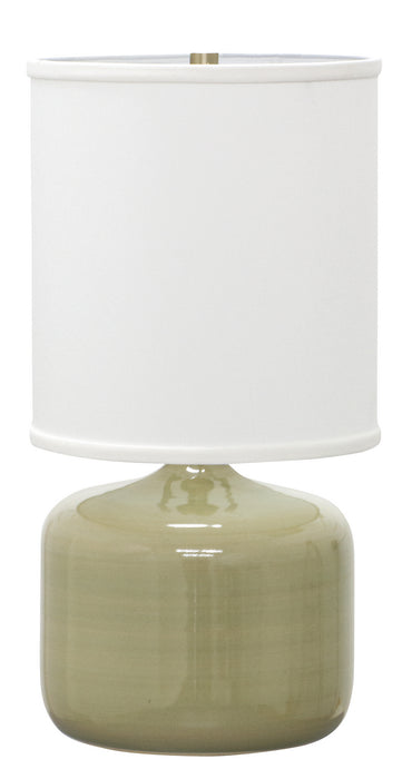 Scatchard 19.5 Inch Table Lamp in Celadon with Linen Hardback
