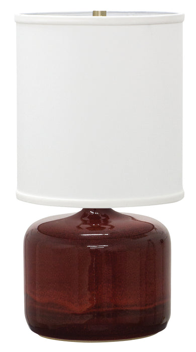Scatchard 19.5 Inch Table Lamp in Copper Red with Linen Hardback