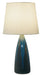 Scatchard 25.5 Inch Stoneware Table Lamp In Kaleidoscope with Off-White Linen Hardback