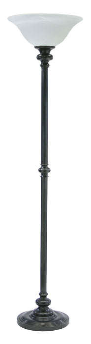 Newport 68.75 Inch Floor Lamp Oil Rubbed Bronze with Opal Art Glass Shade