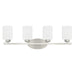 Dixon Four Light Vanity in Brushed Nickel