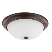 Bates Three Light Flush Mount in Bronze