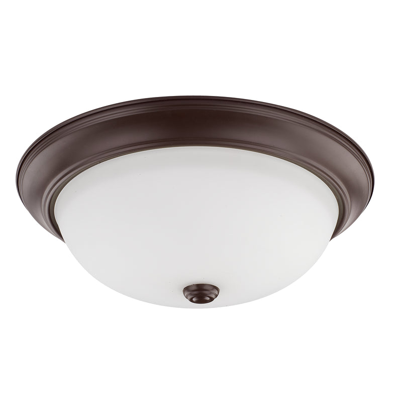 Bates Three Light Flush Mount in Bronze