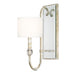 Charleston 1 Light Sconce in Silver and Gold Leaf