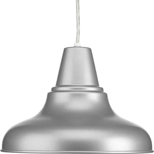 District 1-Light Large Hanging Lantern in Metallic Gray