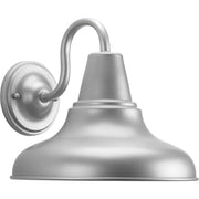 District 1-Light LED Wall Lantern in Metallic Gray