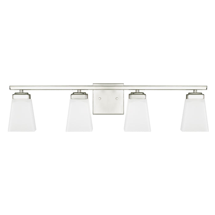 Baxley Four Light Vanity in Polished Nickel