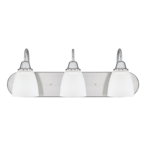 Trenton Three Light Vanity in Brushed Nickel