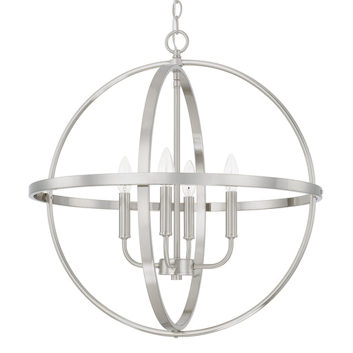 Hartwell Four Light Pendant in Brushed Nickel
