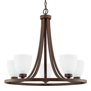 Jameson Five Light Chandelier in Bronze