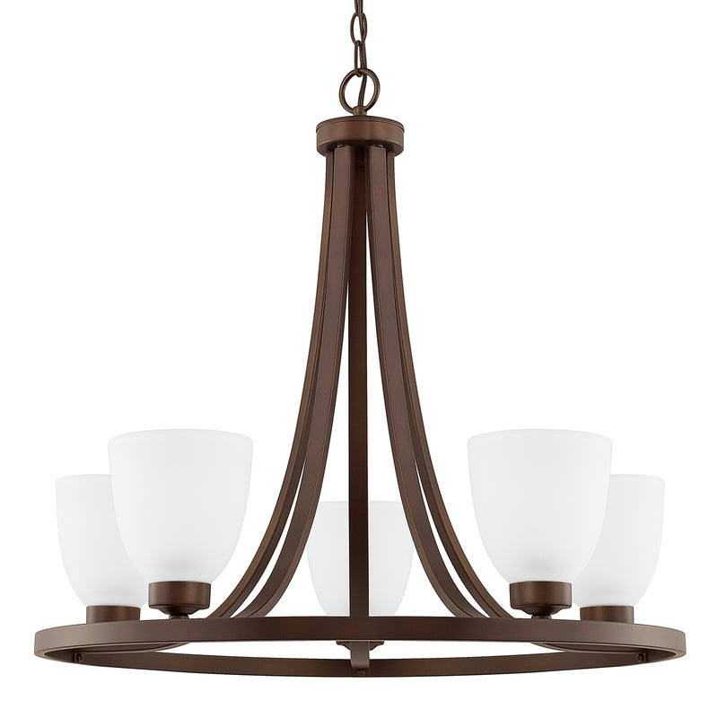 Jameson Five Light Chandelier in Bronze