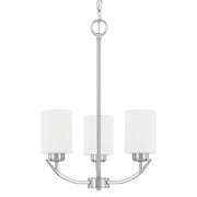 Dixon Three Light Chandelier in Brushed Nickel