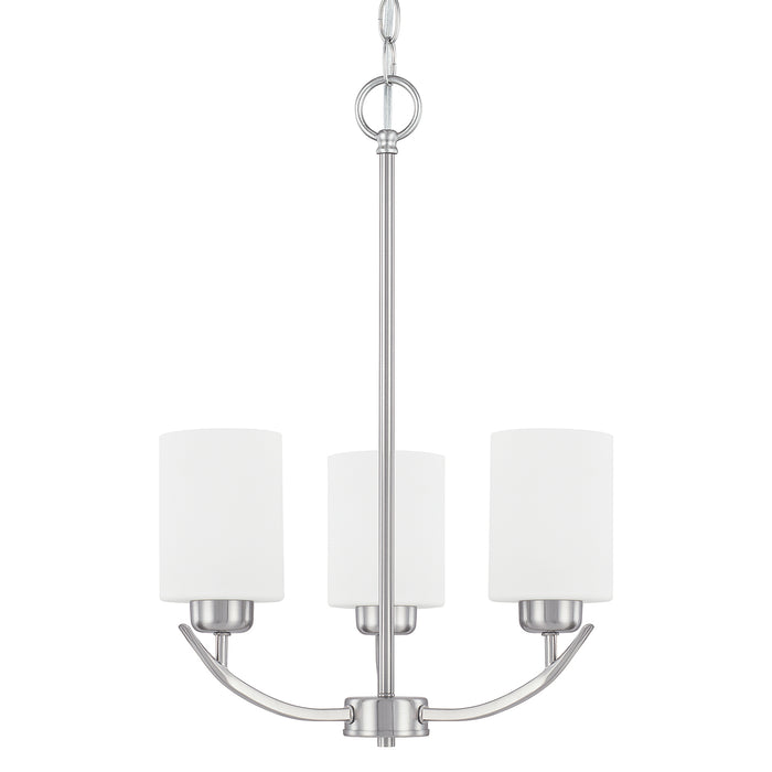Dixon Three Light Chandelier in Brushed Nickel