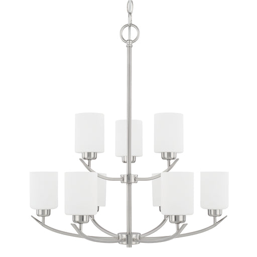 Dixon Nine Light Chandelier in Brushed Nickel