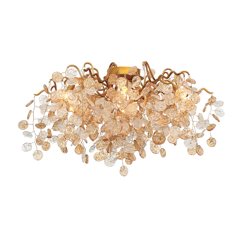 Campobasso 7-Light Flush Mount in Gold