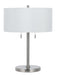 CAL Lighting (BO-2450TB-BS) Calais 2-Light Table Lamp