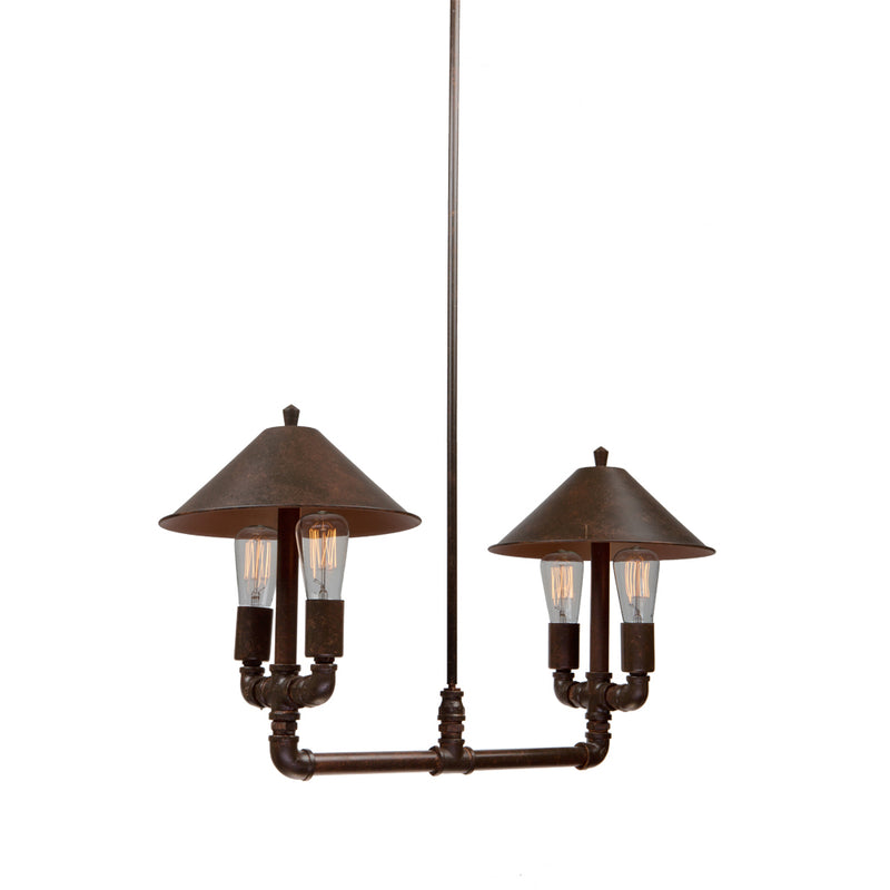 Revival Chandelier In Authentic Rust