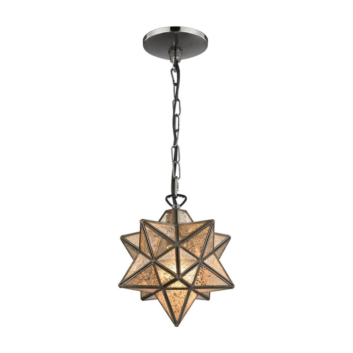 Moravian Star 1-Light Mini-Pendant in Bronze