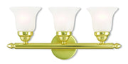 Neptune 3 Light Bath Vanity in Polished Brass