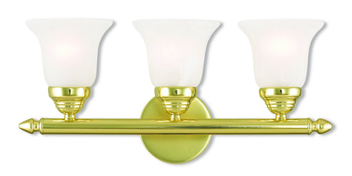 Neptune 3 Light Bath Vanity in Polished Brass