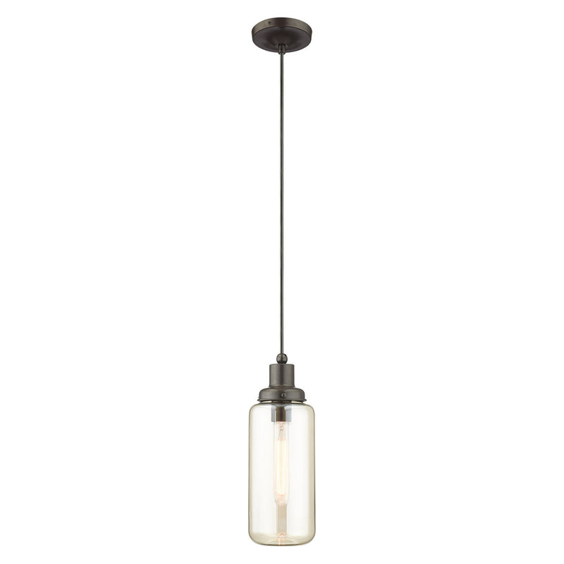Art Glass Mini Pendants 1 Light Mini Pendant in English Bronze