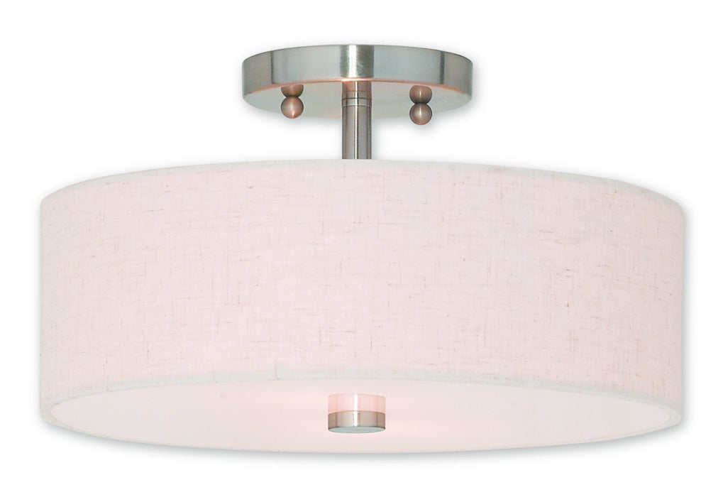 Meridian 2 Light Ceiling Mount in Brushed Nickel