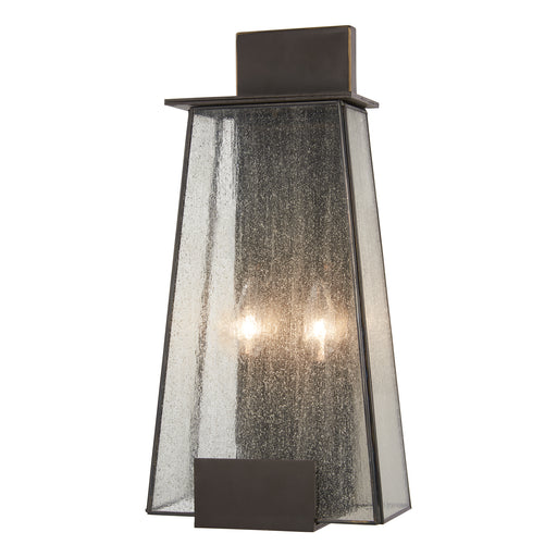 Bistro Dawn 2-Light Outdoor Wall Mount in Dakota Bronze & Clear Seeded Glass - Lamps Expo