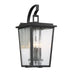 Cantebury 4-Light Outdoor Wall Mount in Coal with Gold & Clear Seeded Glass - Lamps Expo