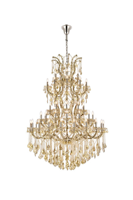 Maria Theresa 61-Light Chandelier in Golden Teak with Golden Teak (Smoky) Royal Cut Crystal