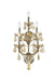 Maria Theresa 5-Light Wall Sconce in Golden Teak with Golden Teak (Smoky) Royal Cut Crystal