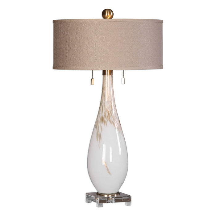 Uttermost's Cardoni White Glass Table Lamp