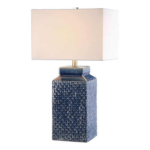 Uttermost's Pero Sapphire Blue Lamp Designed by Jim Parsons