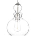 Staunton 1-Light Pendant in Brushed Nickel