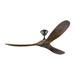 Maverick Ceiling Fan in Matte Black with Dark Walnut Blade