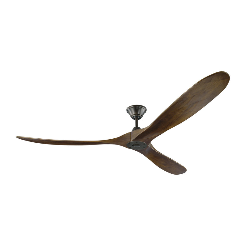 Maverick Max Ceiling Fan in Matte Black with Dark Walnut Blade