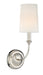 Sylvan 1 Light Wall Mount in Polished Nickel