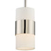 Grayson 1 Light Pendant in Polished Nickel