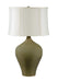 Scatchard 25 Inch Table Lamp in Celadon with Fine Linen Softback Shade
