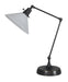 Otis Industrial Table Lamp in Oil Rubbed Bronze with Glass Shade