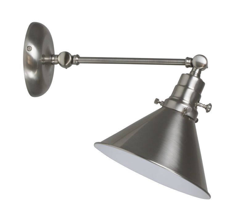 Otis Industrial Wall Lamp-Direct Wire Only in Satin Nickel