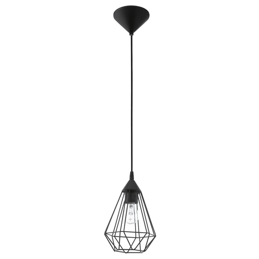 Tarbes 1x100W Cage Pendant With Matte Black Finish