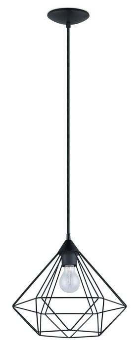 Tarbes 1x100W Cage Pendant With Matte Black Finish