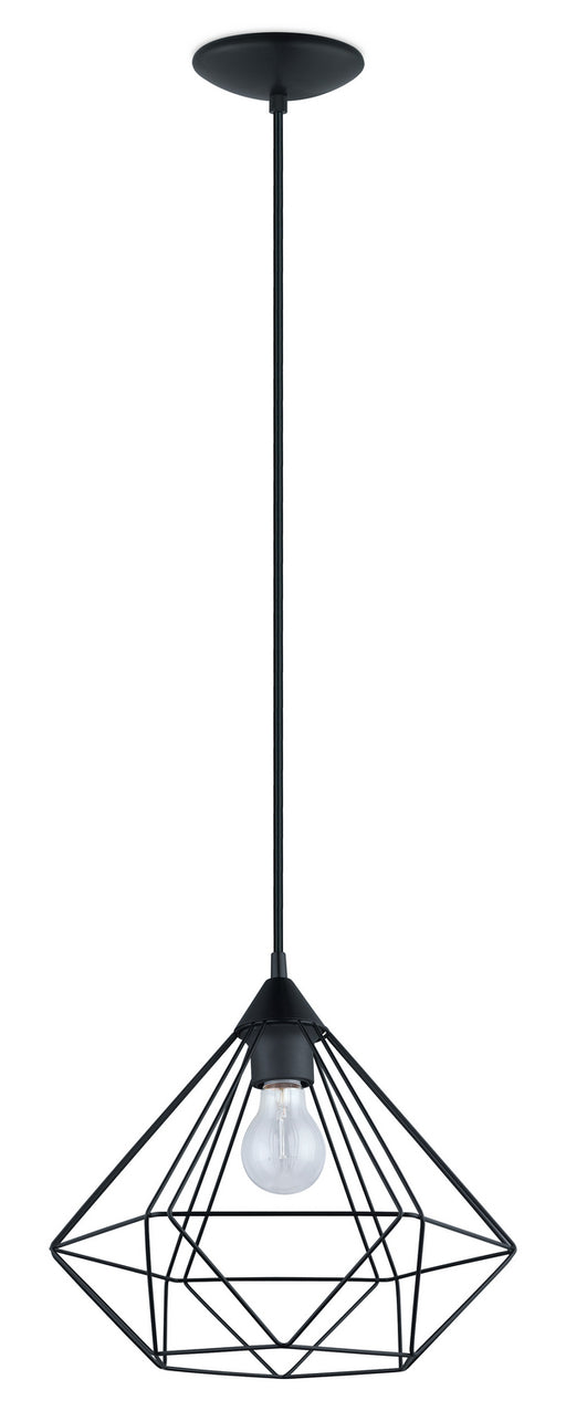 Tarbes 1x100W Cage Pendant With Matte Black Finish