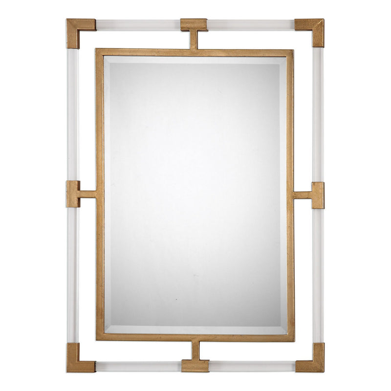 Uttermost's Balkan Modern Gold Wall Mirror Designed by Grace Feyock