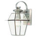 Westover 1 Light Outdoor Wall Lantern in Brushed Nickel