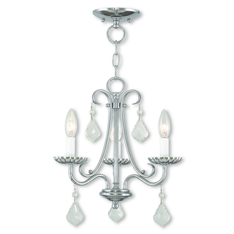 Daphne 3 Light Mini Chandelier in Polished Chrome
